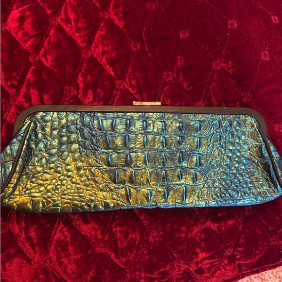 Vivienne Westwood metallic Green Clutch alligator skin rare! - Picture 4 of 8